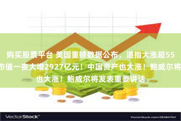 购买股票平台 美国重磅数据公布，道指大涨超554点，特斯拉市值一夜大增2927亿元！中国资产也大涨！