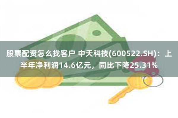 股票配资怎么找客户 中天科技(600522.SH):上半年净利润14.6亿元,同比下降25.31%