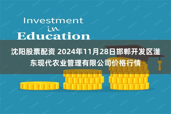 沈阳股票配资 2024年11月28日邯郸开发区滏东现代农业管理有限公司价格行情